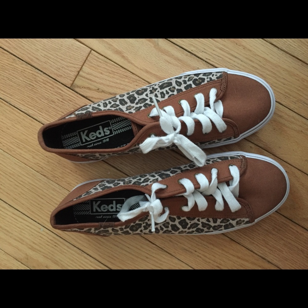 Super cute animal print Keds- worn twice!